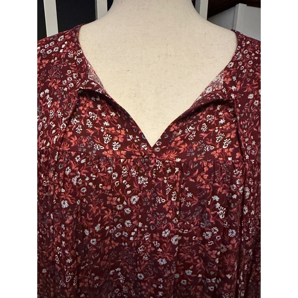 Reformation Helena Cotswold Floral Mini Dress 3/4 Sleeve V-Neck Size M Boho Chic - Picture 13 of 13